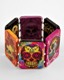 Celebrate Dia De Los Muertos (Day of the Dead) with this hip skull bracelet, or wear it year-round if you absolutely love skulls! This bracelet is made using super-strong and flexible beading wire and six different square skull charms. It’s funky, wearable art for your fashionable wrist! Bracelet is one-size-fits-all. 