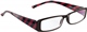 Black and red striped pattern with flared temples and a solid black frame. Unisex design.