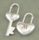 Show that special someone in your life that they truly hold the key to your heart when you choose our romantic key to my heart lock and key keychain set. Keychain gift set for Valentines Day features 2 separate key chains  a heart and a lock, both in stunning polished silver finishing. Perfect gift for your spouse, partner, fianc, or as a present for a special couple. Create a truly memorable present for valentines day that will always be cherished by your recipient by adding personalization to include 1 initial on each key chain. Overall size of key chains is 2.75 dimensionally.