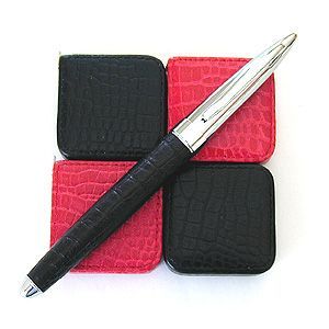 unknown Black Leather Wrapped Pen