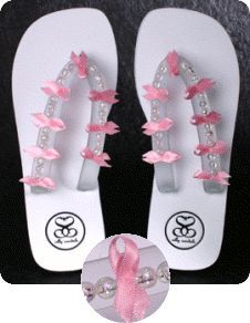unknown Breast Cancer Flip Flop Sandals