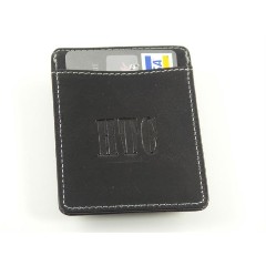 unknown Debossed Leather Credit Card Holder