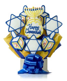 unknown Happy Chanukah Cookie Gift Bouquet