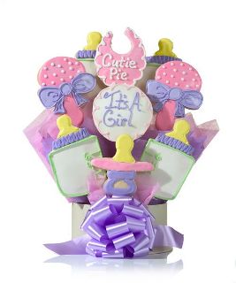 unknown Its a Girl Cookie Gift Bouquet
