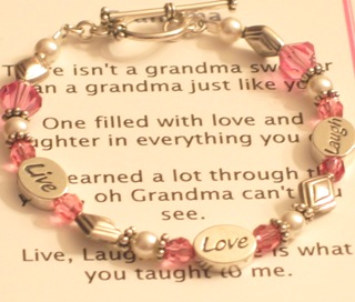 unknown MOL Jewelry Grandmother's Live, Laugh, Love