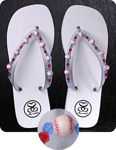unknown Play Ball Flip Flops