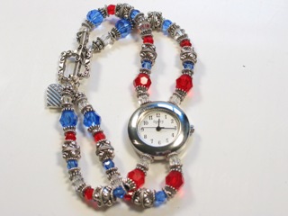 unknown MOL Jewelry Red, White, Blue Watch