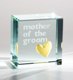 A neat gift to give to the Mother of the Groom on your wedding day! Can be used as a paperweight or just a fun desk or shelf accessory! Size: 1.2"x1.2"x0.7" 