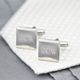 Reward the special men in your life with our Silver Square Cuff Links. Modern in form and traditional in appeal, these distinguished male accessories will be perfect for all his formal occasions. So, let him dress to impress with cuff links customized just for him!