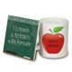 great Teacher Gifts. Our Chalkboard Teacher Personalized Mug and Coaster Set is available on our Dishwasher safe Ceramic Coffee Mug and holds 11oz and on our 4.25 x 4.25 Ceramic Coffee Mug with cork bottom.