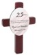 Mark the occasion of a landmark anniversary with our lovely personalized anniversary crosses. Be it the 5th or 50th, our crosses honor the recipients by reminding them of the blessedness of their union. The attractive yet classic style of these burgundy-colored crosses is suitable for any dcor and can be personalized with the name of the couple and date of their marriage or anniversary. 