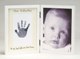 Godmother gift. 5x7 double white tabletop frame with space for godchilds handprint and sentiment and 5x7 photograph. Comes complete with acid free, child-safe silver stamp and instructions. 