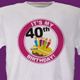 Get the party started and help someone special celebrate a 40th birthday with our personalized t-shirt. The 40th birthday t-shirt is a fun gift idea for the birthday girl celebrating a night out with the girls or a fun get together with friends and family. 