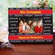 A perfect end of year teacher gift frame. Capture school year with a colorful class picture and frame it in our Personalized Custom Printed School Teacher Picture Frame! Our Custom Printed Frame measures 8"x10" and holds a 3.5"x5" or 4"x6" photo. 