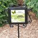 Our Planted in Loving Memory Garden Stake is a beautiful memorial accent to any yard or garden. Personalized garden stakes and garden markers are unique ways to mark a special tree, rosebush, or pet memorial. Heavy duty wrought iron stakes are 28" h x 8.5"w with a 4.25" ceramic tile insert. 