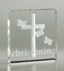 A simple white christening cross with three pretty and symbolic butterflies. A beautiful keepsake gift that is sure to be treasured. Size: 1.6"x1.6"x0.2" 