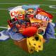 You say Touch, I say Down. Touchdown, Touchdown!!!! Our Touchdown Game Day Snacks Care Package will be the hit of the day. This unique gift pack includes a festive yellow foul flag, nerf football, half time whistle, and an abundance of game time snacks. The side of this unique care package is stamped with our trademark seal "Because we care Care Package." Send one to your favorite college student or football star. 