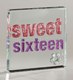 Pink and purple glitter paired with a silver glittery flower make this "Sweet Sixteen" Text Token sweet and sparkly! Can be used as a paperweight or just a fun desk or shelf accessory! Size: 1.6"x1.6"x0.2" 