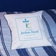 Our Custom Printed Christening Baby Boy Throw Pillow is available on our premium 9.5oz Canvas Pillow Sham, White,14" x 14". Pillow Form is a soft, resilient, bouncy polyester fiber form. Includes FREE Personalization! Personalize your God Bless Christening Baby Boy Throw Pillow with any first and middle name plus christening date. Please specify christening and baptism.