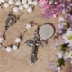 Whether its a Christening, First Holy Communion, or for your Wedding day, our charming religious First Rosary will bring remembrances of that special day. Each Personalized Rosary is beautifully engraved creating a most memorible keepsake to pass on from generation to generation. Personalize your Rosary with one initial. Rosary case sold seperately - Makes a great gift for any Godchild. 