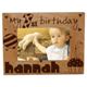 Baby Girls 1st Birthday Wood Picture Frame Our Personalized "Baby Girls 1st Birthday" Wood Picture Frame Wood Picture Frame measures 8 3/4"x 6 3/4" and holds a 3"x5" or 4"x6" photo. Easel back allows for desk display. 