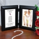 Show your appreciation to your closest friends, on your special day by giving this lovely Personalized Wedding Picture Frame. All of your bridesmaids will love this thoughtful, personalized gift. Our True Friends Wedding Black Bi-Fold Personalized Picture Frame measures 11 3/4" x 7 3/4" and holds two 4" x 6" photos. Includes FREE Personalization! Personalize your True Friends Wedding Black Bi-Fold Personalized Picture Frame with any title and name, and Love, from any name. (ie. My Maid of Honor, Jennifer. Love, Lori) 