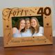 Our Personalized Happy 40th Birthday Picture Frame makes a great gift! Personalize your Happy Birthday Picture Frame with any age, birth year and milestone year, and any one line custom message. (i.e. 40\Happy Birthday, Melissa) 