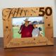 Our Personalized 50th Birthday frame will be the hit of the Party! Our Personalized Happy Birthday Picture Frame measures 8 3/4"x 6 3/4" and holds a 3"x5" or 4"x6" photo. 