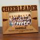A picture of your cheer team looks great in this Personalized Cheerleading Picture Frame. Our Personalized Cheerleading Picture Frame makes a unique gift idea for any cheerleading team or coach and Christmas. Our Personalized Cheerleader Wooden Picture Frame measures 8 3/4"x 6 3/4" and holds a 3" x 5" or 4" x 6" photo of your favorite cheerleader. 