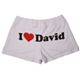 I Love You Ladies White Cotton Shorts Personalized Valentines Day Shorts Our Personalized Cotton Shorts are a perfect gifts for Valentines Day, Sweetest Day, Anniversary Gifts or Just Because Gift ideas. Personalize your I Love You Ladies White Cotton Shorts with any Name. Printing is across the back side of the shorts. 