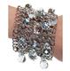 A MUST have bracelet. The new trend in jewelry...lucite...looks like glamorous faceted crystals. Silver mesh bracelet with lucite beads - definitely a show stopper.