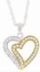 Whether a special anniversary or special gift occasion, let her know she completes your love. Our silver and gold toned heart necklace is a keepsake gift.