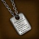 This square high polished pendant is pre-engraved in black with the Serenity Prayer. A great gift for a special friend. Engrave back with a special message. Choose traditional etched engraving or black laser engraving. See below for chains and necklaces to fit this product, which are available for purchase separately. 