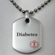 This 316L stainless steel Diabetes pendant works well for all ages. It has a high polished finish and is pre-engraved by laser with the word "Diabetes". Made of 316L Surgical Stainless Steel. Most medical jewelry on the internet is 304 Stainless. Although both are hypoallergenic 316L is non-corrosive. It is also known as "marine grade" stainless steel due to its increased resistance to chloride corrosion compared to type 304.