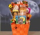 This gift is enjoyed by all kids. The yogurt pretzels and caramel corn go great with the assorted Halloween candies. Your child can play with the GLOW sticks while putting together a fun fortune puzzle, creating their own haunted house out of stickers, or using the included pencil to play the fun Halloween games included in the games books. Gift Size: 7.5x6.5x12.5 (Actual Weight 4 lbs./Dimensional Weight 6 lbs - Box 12x8x8)