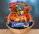 This small basket includes a selection of assorted hard candies, yogurt pretzels and (everyones favorite) Oreo cookies. What child would not love to receive this gift? While munching on the treats, your child can use the included pencils to play with the Halloween game books and activity pad. Gift Size: 7.5x6.5x12.5 (Actual Weight 4 lbs./Dimensional Weight 6 lbs - Box 12x8x8)