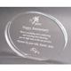 Recognize the wedding anniversary of a couple in your family or circle of friends or your own marriage with this elegant oval-shaped elliptical plaque. Truly sophisticated, this gift for anniversary is designed of solid, clear acrylic giving it distinction in every capacity. Anniversary gift plaque is 6x4 dimensionally and will look lovely on display in your recipients home. Acrylic clear plaque features decorative rose design and dove with heart 