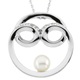 The pearl in the center represents the family unit that is to be treasured and valued. Celebrate your family with this keepsake sterling silver necklace.