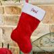 Add a lovely touch of holiday spirit with our elegant Red Plush Embroidered Christmas Stocking. Perfect for every member of the family to enjoy for years to come. Your Embroidered Plush Christmas Stockings measure approximately 19" long in a soft, plush material. Total length with folded cuff may vary slightly. Embroidered Christmas stockings are available in red with corresponding personalization. Christmas Stockings include FREE Embroidery. Personalize your Christmas Stocking with any name.