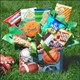 Give them something to cheer about with this big league line-up of all-star favorites. Energy boosting snacks include nuts, chips, beef jerky, sourdough nuggets, cookies, crackers and more. A fantastic assortment of goodies to munch on during the game or anytime! A sports theme cookie replaces # 1 Dad 