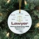 Honor your Lawyer with this Personalized Lawyer Ceramic Ornament. This Unique Personalized Ornament is sure to look great at the office or hanging from a Christmas tree. Our Personalized Lawyer Ornaments make wonderful Personalized Gifts that congratulates a recent Law School Graduate.