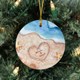 Express your love for one another with a Personalized Shores of Love Christmas Ornament. An absolutely lovely Gift from the heart for any special couple. This Couples Name Ceramic Ornament makes a great personalized gift for your favorite newlywed couple on Christmas or as a unique anniversary gift idea. Our Shores of Love Ceramic Ornament is a flat ornament and measures 2.75" in diameter. Each Ornament includes a ribbon loop to easily hang from your Christmas tree. Includes FREE Personalization! Personalize your Couples Ornament with any name. (i.e. Briana & Steve)
