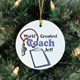 Give your favorite Coach a great Personalized Worlds Greatest Coach Ornament to say Thank You for all the effort and time put into coaching your team. Honor your best Coach with this unique Personalized Coach Keepsake from the entire team. Our Worlds Greatest Coach Ceramic Ornament is a flat ornament and measures 2.75" in diameter. Each Ornament includes a ribbon loop to easily hang from your Christmas tree. Includes FREE Personalization! Personalized with any name.