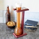 Whether youre looking to give your groomsmen a unique gift or your dad the perfect Fathers Day present or even a special birthday gift idea, this slender cylinder makes an amazing choice for all the beer lovers on your list! Here, here! Crafted of smoothly hand blown glass, the contoured silhouette of this half yarder looks beautiful inside its handsome, cherry wood stand and will easily be the toast of all future celebrations. 