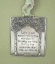 Fine cast pewter wall ornament w/ wire edged ribbon; hang loop and descriptive gift tag included. Titled on back side. "Life is not measured by the number of breaths we takebut by the moments that take our breath away."