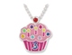 Celebrate a birthday in a sweet way with our cute as can be Cupcake Birthday Necklaces. These layered in silver birthday treats have a 14" ball chain with 2" extender.Enamel filled.