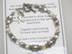 Created with the Diabetes awareness color of gray, this swarsovski crystal and pearl bracelet has bali silver accents. The yellow bead in the center signifies hope and lets you know you are not alone in the battle against Diabetes. An awareness charm hangs by the toggle. We also have a Juvenile Diabetes awareness bracelet in the same style however made with the adopted color of Green.