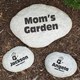 Little hand prints left by children or grandchildren mark the meaning of family. Mom, Grandma or anyone who loves to display their family will enjoy doing so with these Personalized Garden Stones. The engraving is highly detailed and durable with color and texture variations. Please Note: Garden Stones are sold separately. The larger stone should have the personalization of any title. (ex. Moms ) The smaller stone should have any name. (ex. Jackson / Angela )