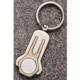 Crafted of stainless steel, this ingenious key chain and divot tool combination works great on the green and looks sharp at the country club. Its classically styled and easy to clean. Personalized with a three initial monogram. Size: 4 3/8" x 1". 
