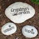 Great gift ideas for you Grandma or someone special. Garden Stones are sold separately. The larger stone should have the personalization of any Title. (ex. Grandmas, Moms, ect.) The smaller stone should have any name. 